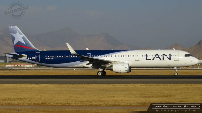 ► Model: Airbus A321-211
► Airline: LAN Airlines
► Reg: CC-BED
► MSN: 6484
► Santiago de Chile Arturo Merino Benítez Int'l - (SCEL). Chile CC-BED.jpg